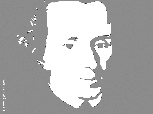 Illustration des Gesichts von Immanuel Kant