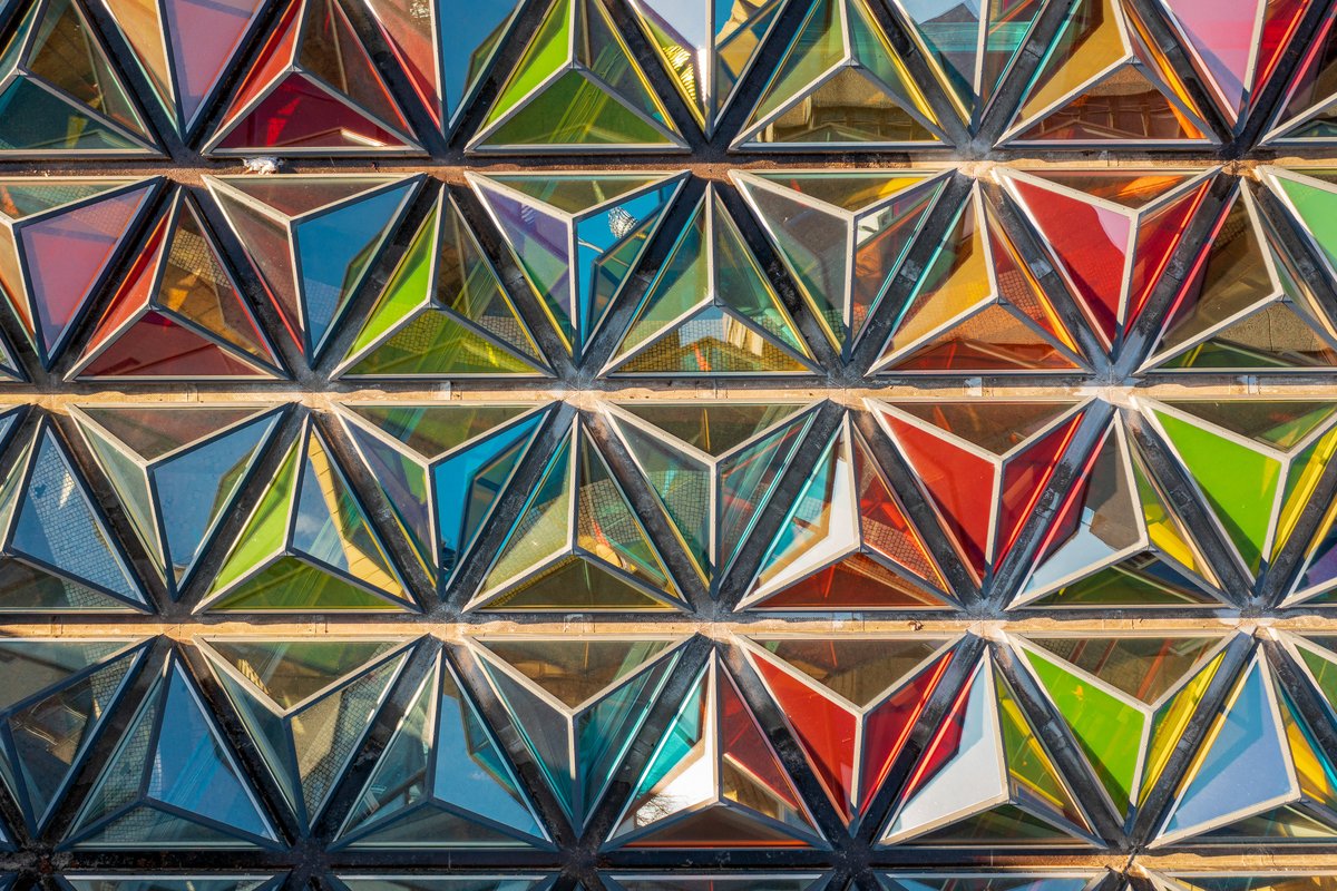 Colourful glass roof of the University of Konstanz
