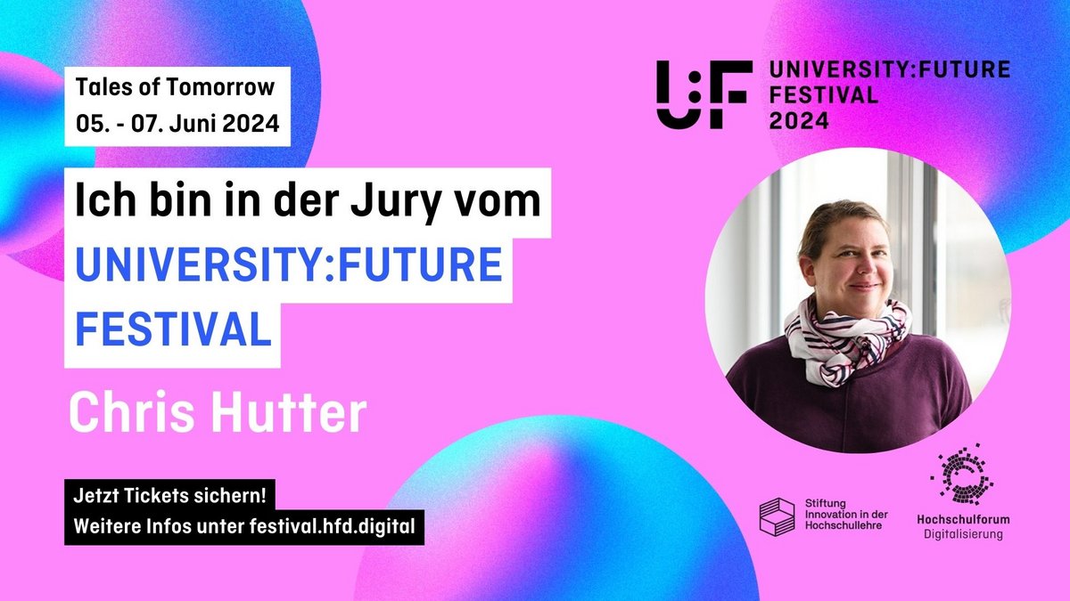 Sharepic: Chris Hutter ist in der Jury vom University:Future:Festival 2024
