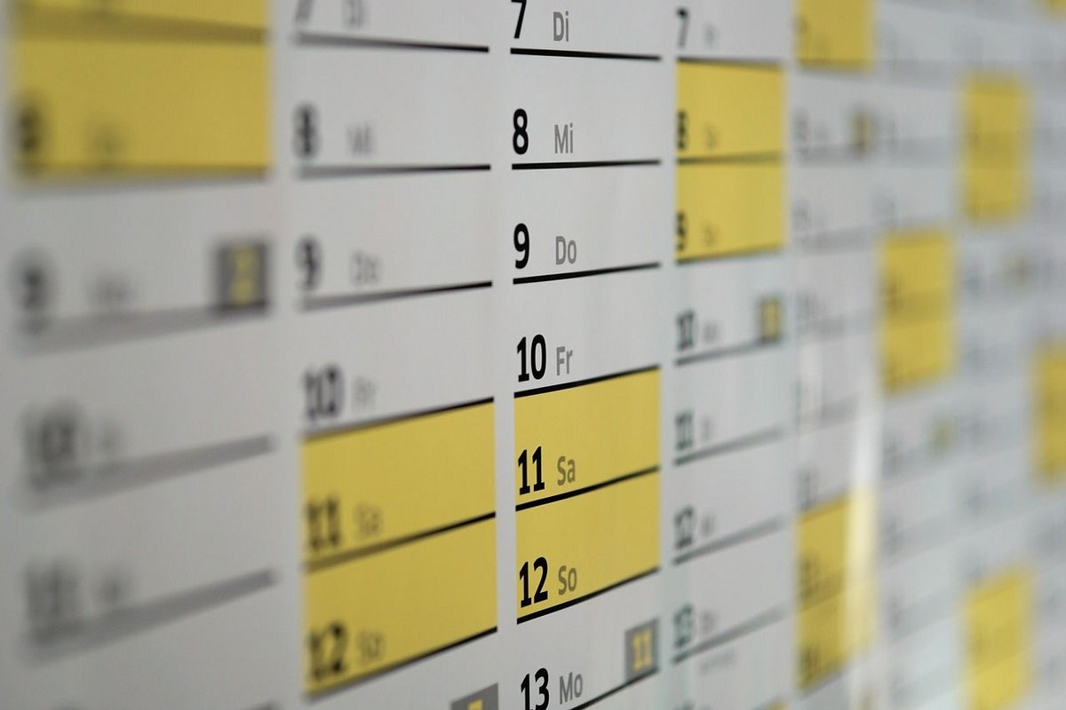 Symbolic image of a calendar