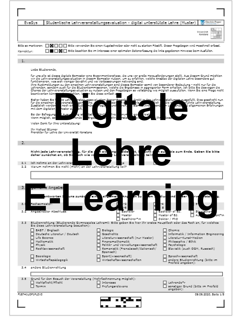 Fragebogen (digital unterstützte) Lehre